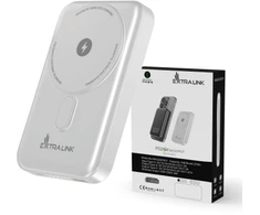 Extralink MagSafe 10000mAh Balta | Maitinimo bankas | Maitinimo blokas, 38,5 Wh PD20W+15W USB-C USB-A