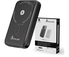 Extralink MagSafe 10000mAh Graphite | Maitinimo bankas | Maitinimo blokas, 38,5 Wh PD20W+15W USB-C USB-A
