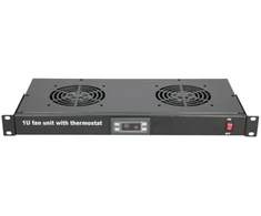 Extralink | Ventiliatoriaus skydelis | 19", 2 ventiliatoriai, su termostatu