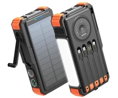 Extralink | Powerbank solarny | 20000mAh, 20W, dynamo, indukcija, lampa, latarka