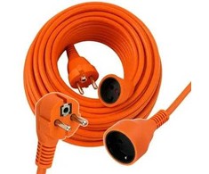 Extralink „PowerLink“ | Maitinimo tinklo prailginimo kabelis | 50 m, oranžinis, su įžeminimu, 3 x 1,5 mm2