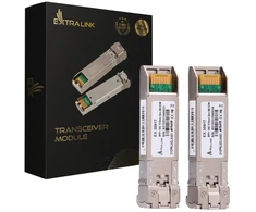 Šakotuvas Extralink SFP+ Module 10G 2-pack, 10Gbps, LC/UPC, 1310nm, 2km, Single Mode, DOM