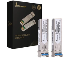 Šakotuvas Extralink SFP Module SFP 1.25G 2-pack, 1.25Gbps, LC/UPC, 1310nm, 2km, single mode, DOM