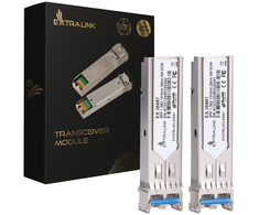 Šakotuvas „ExtraLink Extralink SFP 1.25G“ 2 vnt. pakuotė | SFP modulis | 1,25 Gbps, LC/UPC, 1310 nm, 20 km, vienmodis, DOM