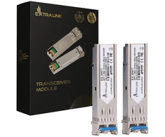 Šakotuvas Extralink SFP 1.25G 2 vnt. | Modulis SFP | 1,25 Gbps, LC/UPC, 1310 nm, 20 km, vieno režimo, DOM (skirta HP / Aruba)