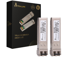 Šakotuvas Extralink SFP28 25G modulis, 2 vnt., LC/UPC Duplex, multi mode, pilkas