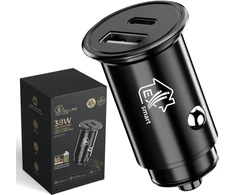 Extralink Smart Life 38W, 1x USB-C, 1x USB-A, juoda