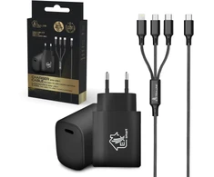 Extralink Smart Life SET03 | 3 viename laidas + įkroviklis | 12 W, 120 cm / 20 W PD3.0 5V / 3A 9V / 2.2A 12V 1.67A (juoda)