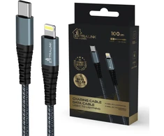Extralink Smart Life 27W, USB-C do Lightning 100cm, TPE, 9V 3A, juoda