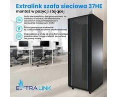 EXTRALINK GRINDINĖ SPINTELĖ, 37U, 600X1000, JUODA
