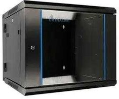 Extralink - prie sienos montuojama spintelė 19" 12U 600x600 AZH juoda