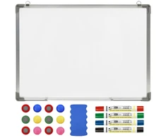 Extralink | Magnetinė sausai valoma lenta | balta, 60 x 90 cm + priedai