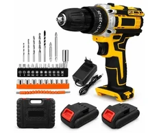 Extralink Tools | wiertarko-wkrętarka akumuliatorinė | geltona + 2 akumulatory