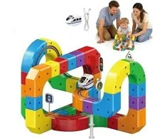 Extralink Toys, magnetic track set, magnetic train, magnetic levitation, (150 pcs)