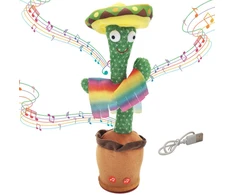 Extralink Toys | Žaislas kaktusas su Sombrero šokiais | Dainuojantis vaikiškas LED USB