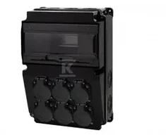 F Elektro STATION RESOLUTION LAGO 10M 6X230V Juodas