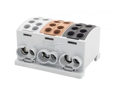 Pozostali Spaustukas HLK F-ELEKTRO F2.0385 3x100A-2 (1x25,1x16 / 1x25,1x16) 3L Al/Cu IP20 pilkas/rudas/juodas