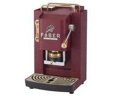 Kavos aparatas Faber Pro Deluxe Cherry Raudona Messing