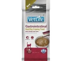 FARMINA Vet Life Cat Gastrointestinal Creamy treat with vištiena &amp; Tuna box – cat treat – 4x15g
