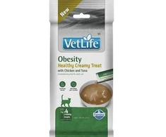 FARMINA Vet Life Cat Obesity Creamy treat with vištiena &amp; Tuna box – cat treat – 4x15g