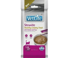FARMINA Vet Life Cat Struvite Creamy treat with vištiena &amp; Tuna box – cat treat – 4x15g