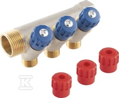 Ferro sanitarinis kolektorius 1"x1/2", 2 krypčių