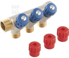 Ferro sanitarinis kolektorius 3/4"x1/2", 4 krypčių