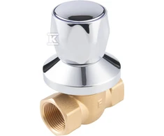 Ferro rutulinis ventilis potinkinis, vidinis-vidinis su rankenėle ir rozete, 3/4, F-Power