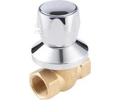 Ferro rutulinis ventilis potinkinis, vidinis-vidinis su rankenėle ir rozete, 3/4, F-Power