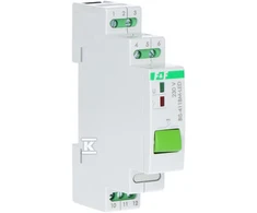 F&amp;F Bistatinė relė su rankiniu valdymo mygtuku, montuojama DIN 230V bėglyje, su įleistiniu perdavimu 160A / 20ms BIS- 411BM- LED