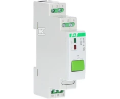 F&amp;F Bistatinė relė su rankiniu valdymo mygtuku ir atminties montavimu DIN 230V BIS- 411BM bėgiu