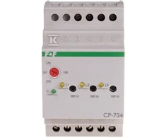 F&amp;F 3 fazės įtampos valdymo transmisija 3x (50- 450V) + N 3Z 8A 170- 210V AC CP- 734