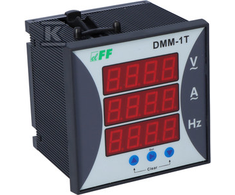 F&amp;F 1 fazė - 12- 400V AC 1- 9000 / 5A 10- 100 Hz skaitmeninė matrica 96x96mm DMM-1T