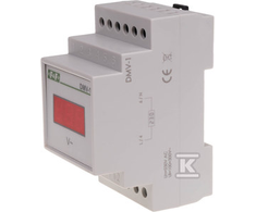 F&amp;F 1fazės skaitmeninis modulinis voltmetras 100-300V, AC tikslumas 1% (DMV-1)