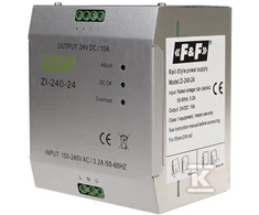F&amp;F Impulsinis maitinimo šaltinis 230VAC / 24VDC 240W 10A (ZI-240-24)