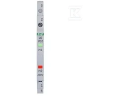 FF 1 fazės raudona/žalias LED plonas modulinis šviestuvas 1/2 modulio 230V FB174
