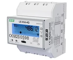FF Licznik energii F&amp;F 3-fazowy 2-kierunkowy 4-kwadrantowy 50Hz 5A (LE-03d-4Q)