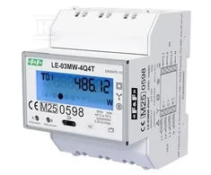 FF Licznik energii F&amp;F 3-fazowy 2-kierunkowy 4-kwadrantowy 3×230/400 V AC 50Hz IP20 (LE-03MW-4Q4T)