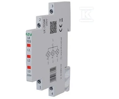 F&amp;F LK-703R ŽIBINTAS. 1/3S 3X LED RAUDONAS