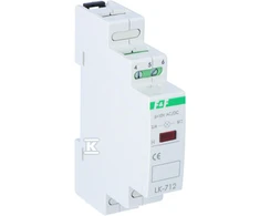 F&amp;F LK-712 R 5÷10V-1×LED Raudonas, TH35, 1-FAZ