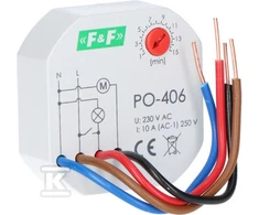F&amp;F Laiko siųstuvas su uždelstu nusileidimu 230V 10A - PO-406