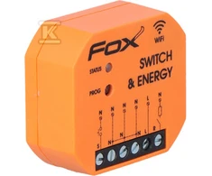 F&amp;F Vieno relės su komutatoriumi ir tinklo parametrai kontrolė Energijos Wi- R1S1-P