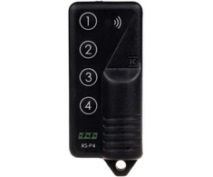 F&amp;F 4 mygtukų nuotolinio valdymo pultas 12V A23 868MHz 30m juodas RS- P4