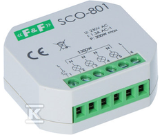 F&amp;F SCO-801 Light Dimmer be atminties 230V AC 350W pilka SCO-801