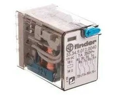 „Finder Relay“ pramoninis relės 4P 7A 12V DC bandymo mygtuko aktyvavimo indikatorius (55.34.9.012.0040)