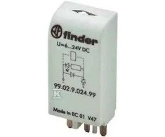 Finder EMC MODULIS LED ŽALIAS+DIODAS 6-24VDC POL.A1