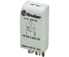 Finder MODUŁ EMC LED Žalias+WAR 6-24VAC/DC