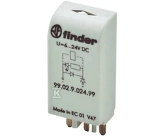Finder EMC MODULIS LED ŽALIAS+DIODAS 6-24VDC POL.A1