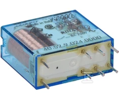 „Finder“ PCB montuojama galios relė, 12 V nuolatinės srovės ritė, 8 A perjungimo srovė, DPDT