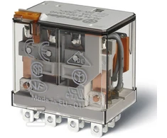 Finder 4P relė 12A 24V nuolatinės srovės mygtuko bandymas mechaninių charakteristikų indikatorius (56.34.9.024.740)